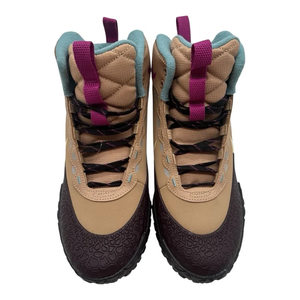 Nike Terrascout Sneaker Boots KIDS‎ Sz 5 Y Hemp/Burgundy Ash/Seafoam FV4173-200